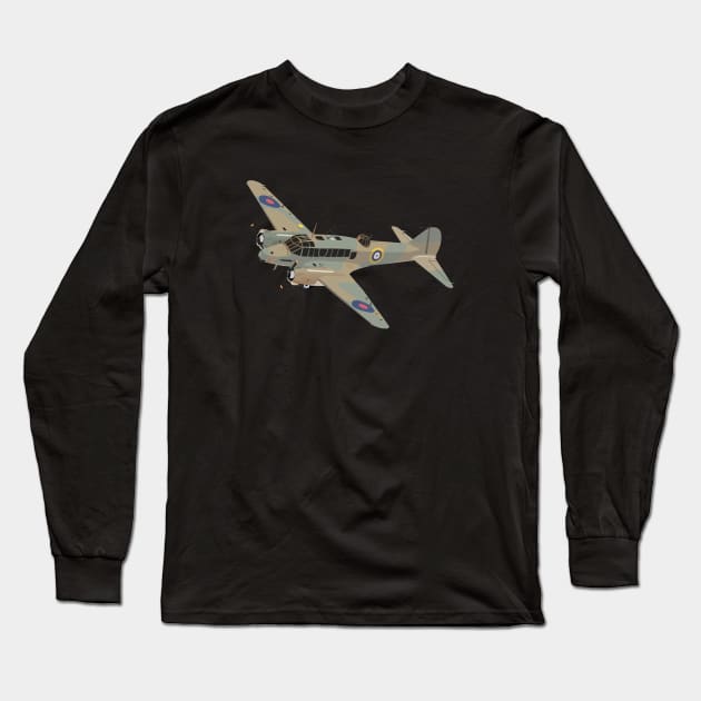 Avro Anson British WW2 Airplane Long Sleeve T-Shirt by NorseTech